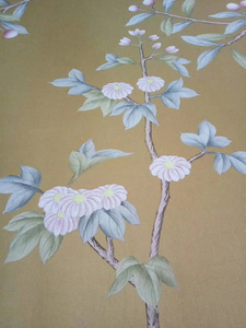 Zhenling luxury Chinoiserie silk <span class=keywords><strong>alberi</strong></span> a farfalla dipinti a mano <span class=keywords><strong>con</strong></span> <span class=keywords><strong>carta</strong></span> <span class=keywords><strong>da</strong></span> <span class=keywords><strong>parati</strong></span> a colori di sfondo variabile per la decorazione della parete interna - Product Image 3