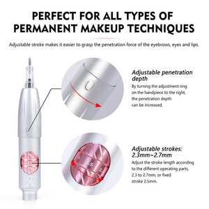 <span class=keywords><strong>Dermographe</strong></span> tatouage Microblading sans fil Machine à batterie rotative numérique maquillage Permanent pour entraînement académique - Product Image 6