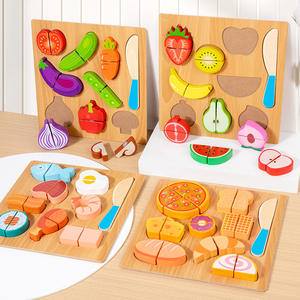Chechele simulé cuisine fruits légumes planche de bois Puzzle éducatif semblant jouer jouets - Product Image 3