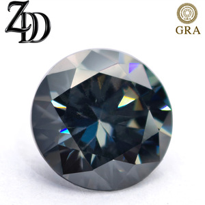 Grey Round Moissanite 8 Hearts 8 Arrows GRA Certified For Jewelry Making - Product Image 4