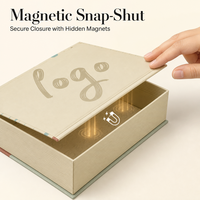 Scatole Magnetiche in Cartone Bianco a Forma di Libro con Logo Personalizzato, Design Gratuito, Chiusura a Ribalta, Confezione Regalo Rigida in Carta con Linguetta