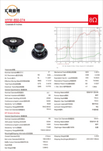 Haut-parleur coaxial de voiture en néodyme de 8 pouces 250W RMS 2 pouces HF petit klaxon gamme complète 850-074 haut-parleurs coaxiaux 24V voiture en aluminium unique - Product Image 5