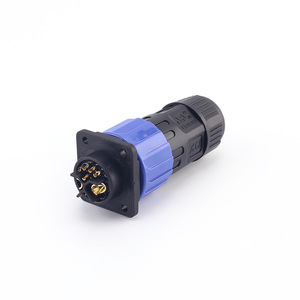 M23 Zelfvergrendelende 2 4-pins IP67 Waterdichte Stekker/Vrouwelijke <span class=keywords><strong>Connector</strong></span> Versterkte Nylon Zwarte Elektrische Fiets Lithium Batterij Oplader - Product Image 3