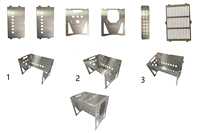 Barbecue au charbon de bois coupe-vent pour le camping en plein air en acier inoxydable