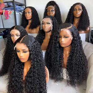 Raw Brazilian 250 Density 40 Inch HD Deep <b>Wave</b> Lace Front <b>Wig</b> 13x4 Lace Front Human Hair Kinky Straight Jerry Curl Natural <b>Wave</b> - Product Image 5