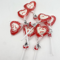 Hete Verkopende Lolly 'S Hartvormige Fruitige Lolly 'S Halal Snoepjes Lolly 'S Snoep Liefde Hartvormig