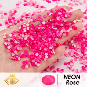 אבני ג 'לי הסיטונאי אבני חן קריסטל זכוכית תחתון שטוח אבני חן עבור בגדים מלאכת בגדים - Product Image 1