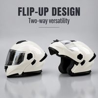 Casque de moto modulaire intégral pour le tourisme en plein air, casque modulaire unisexe, casque intégré inclus pour scooter électrique