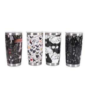 แก้วน้ำสแตนเลสลายพรางขนาด 20 ออนซ์ พิมพ์ลายธงชาติอเมริกันแบบ 3 มิติ ด้วยเทคนิค UV ปิดผนึกสุญญากาศ เก็บอุณหภูมิได้นาน 6-12 ชั่วโมง เหมาะสำหรับกิจกรรมกลางแจ้ง - Product Image 4