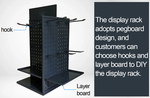 Đơn vị hiển thị bán lẻ hình chữ T: <span class=keywords><strong>Pegboard</strong></span>, móc-Phù hợp cho các cửa hàng để trưng bày hàng hóa nhỏ - Product Image 4