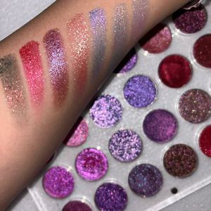 Cao sắc tố siêu lấp lánh màu đỏ tím loạt Duochrome multichrome Vegan tàn ác miễn phí Eyeshadows làm cho của bạn bảng màu acrylic - Product Image 6