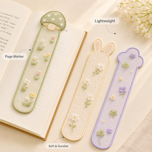 Marcapáginas Personalizado Minimalista <span class=keywords><strong>de</strong></span> Organza Transparente <span class=keywords><strong>Bordado</strong></span>, Marcador <span class=keywords><strong>de</strong></span> Libros <span class=keywords><strong>de</strong></span> Tela Suave, Regalo Promocional para Librerías y Marcas <span class=keywords><strong>de</strong></span> Papelería - Product Image 4