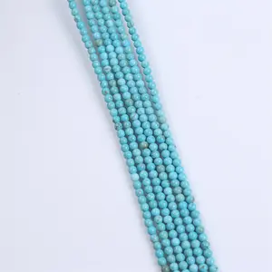 Groothandel 2Mm 4Mm 6Mm Natuurlijke Edelsteen Groen Turquoise Kralen Streng Voor Sieraden Maken