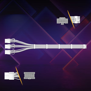 Uphere 12Vhpwr Verlenghuls Kabel Pcie Gen 5 Connectoren Pcie 5.0 16pin Naar Pci-e 8pin * 3 Gpu Rtx 3090ti En 40 Series 600W - Product Image 3