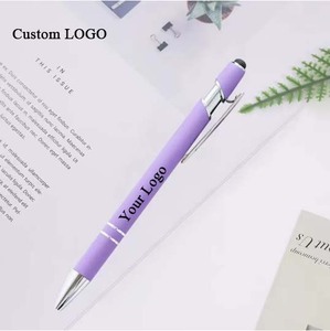 ปากกาลูกลื่นแบบคลิกพร้อมโลโก้ส่วนตัว - สัมผัสนุ่มและเคลือบแบบสเปรย์สำหรับของขวัญทางธุรกิจ - Product Image 1