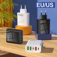 Chargeur mural USB C à charge rapide 120W PD, nouveau modèle 2024, pour les États-Unis et l'UE, type C, portable, pour iPhone, Android, téléphones mobiles