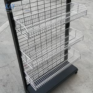 מכולת סופרמרקט גונדולה מדפי חוט רשת סל תלוי מדף - Product Image 6