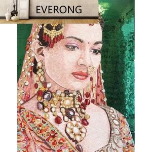 Nhà máy bán thời trang chân dung làm bằng tay thủy tinh Gạch Mosaic nghệ thuật tường bức tranh tường trang trí nội thất nổi tiếng chân dung của người đàn ông bức tranh cho khách sạn nhà - Product Image 5