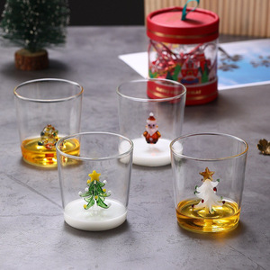 High Borosilicate Glass Cup 3D Cartoon Design Handleless Reusable For Juice Cold Drinks - Product Image 3