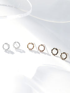 ต่างหูเพชรไวท์บริลเลียนท์02 ไข่มุกทองคำ 14K เครื่องประดับคุณภาพสูง ขายส่ง ผู้ผลิตตามสั่งสำหรับผู้หญิง รับผลิตแบบ OEM ODM - Product Image 2