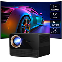 Projecteur vidéo intelligent CRE nouvelle conception 1080P 5G WiFi avec 7000 lumens LED 2 Go de RAM pour la maison, l'extérieur, le bureau, 4K