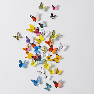 3D Butterfly <b>Wall</b> Stickers Waterproof Plastic Home <b>Decoration</b> H1-001-002 - Product Image 1