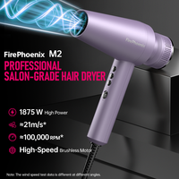 Sèche-cheveux professionnel FirePhoenix M2 OEM 1875W, moteur sans balais, ionique anti-frisottis, 12 modes, diffuseur, léger 430g, 125V