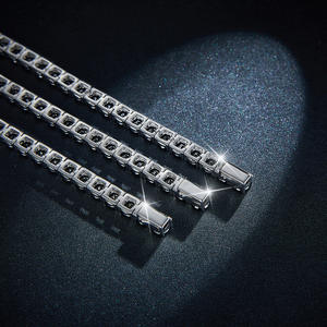 Bracelet Tennis Moissanite pour Hommes, Style Hip Hop Tendance, 5mm et 4mm, Accessoires de Bijouterie - Product Image 3