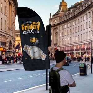 Drapeau publicitaire cycliste en vinyle maillé imprimé numériquement pour extérieur, avec logo personnalisé et design imprimé, de haute qualité, pour mât de drapeau en aluminium - Product Image 4