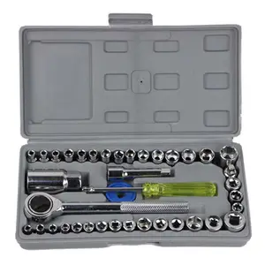 Different kinds of Chrome Vanadium 40pieces socket wrench set