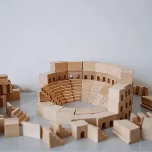 110 पीसी बच्चों के बड़े कण भवन महल रोम संपीड़न निर्माण ब्लॉक रचनात्मक मॉडल शैक्षिक खिलौने