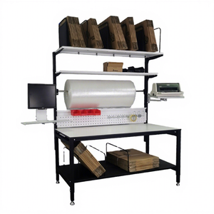 Depo Paketleme Ekipmanları Nakliye Döner Makaralı Konveyör Paketleme Masası - Product Image 1