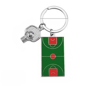 Porte-clés en métal OEM EDM DEMO Sport, thème basketball : panier de basket, terrain de basket, <span class=keywords><strong>maillot</strong></span> de basket, souvenirs pour les fans de club - Product Image 5