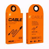 Boîte d'emballage pliable pour câble de charge avec accroche, accessoires de téléphone personnalisés, chargeur, cadeaux, produits électroniques grand public