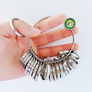 Chất lượng tốt nhất HK chúng tôi EU tái sử dụng ngón tay kích thước công cụ đo lường đồ trang sức O Ring sizing kit kim loại nhẫn sizer - Product Image 5