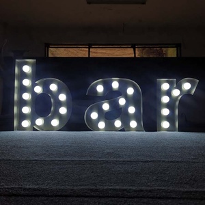 Tùy Chỉnh Thiết Kế Đồ Họa Mạ Điện Thư Vàng Biển Hiệu Kim Loại Bar Dấu Hiệu - Product Image 3