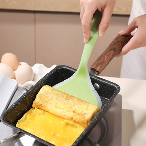 Spatule en silicone pour poêle à tamagoyaki, spatule épaisse antiadhésive pour crêpes, outil de cuisson avec poignée, options multicolores - Product Image 2