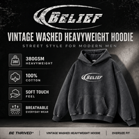 Hoodie oversize unisexe en coton pur, style streetwear délavé et vieilli, avec lettres, écologique, respirant et à séchage rapide pour l'hiver