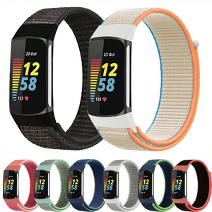 Correa de nailon para pulsera, correa para reloj inteligente <span class=keywords><strong>Fitbit</strong></span> <span class=keywords><strong>Charge</strong></span> <span class=keywords><strong>5</strong></span>, accesorios de tela - Product Image 3