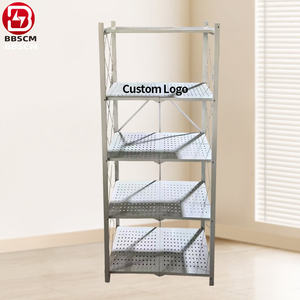 Estante de Almacenamiento de Acero Resistente al Óxido de Uso Medio con Superficie con Recubrimiento en Polvo, Diseño sin Pernos para Cocina, Sala de Estar, Estantes Apilables - Product Image 2