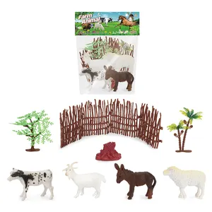 Enfants en plastique creux ferme animal jouet ensemble