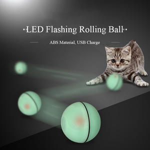 360 derajat berputar otomatis LED bola pintar mainan kucing USB isi ulang anak kucing lucu Chaser hewan peliharaan Modern ramah lingkungan Roller mainan - Product Image 3