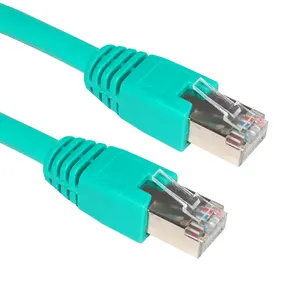 Hitam Rj45 8P8c Kecepatan Tinggi Sftp Ftp Utp Flat Cat5 Ethernet Lan Kabel Jaringan
