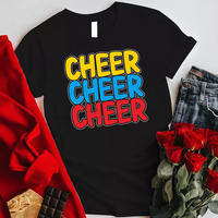 Fer de transfert de chaleur personnalisable en vinyle Cheer Bling Rhinestone pour T-shirts