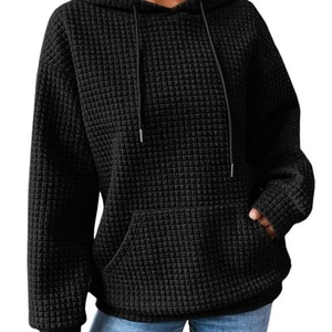 Sudadera con capucha de alta calidad para mujer, informal, de manga larga, con bolsillo y cordón, Material de felpa, talla XS, Invierno - Product Image 4