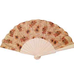 Abanico de Mano de Corcho Portugués Genuino de 23 cm, Ecológico y Vegano, para Artículos Promocionales y Fiestas - Product Image 2