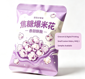 Bolsa <span class=keywords><strong>de</strong></span> Plástico para <span class=keywords><strong>Palomitas</strong></span> <span class=keywords><strong>de</strong></span> Maíz con Sellado Trasero, Impresión por Grabado Personalizada, Resistente a la Humedad, Grado Alimenticio, MOQ Bajo, Soporte Gratuito - Product Image 2
