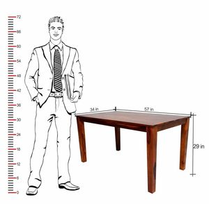 Ensemble de salle à manger 6 places en bois de Sesham Table basse de salon en bois brun fait à la main Produit en vrac - Product Image 3