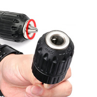 Mandrin de perceuse 0.8-13mm 1/2-20UNF Mount Impact Driver Bits Chuck Conversion Hex Shank/SDS-Plus Socket Square Adapter avec Chuck Key