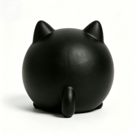 Figurine de chat ronde noire personnalisable en PVC de 4 cm, figurine de collection, boîte mystère directe d'usine, ornements, nouveau jouet tendance, personnalisation